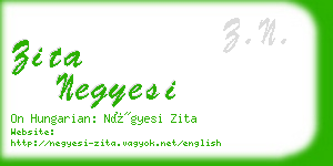 zita negyesi business card